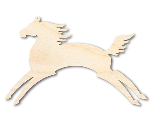 Unfinished Wood Horse Petroglyph Silhouette | DIY Native American Craft Cutout | up to 46" DIY