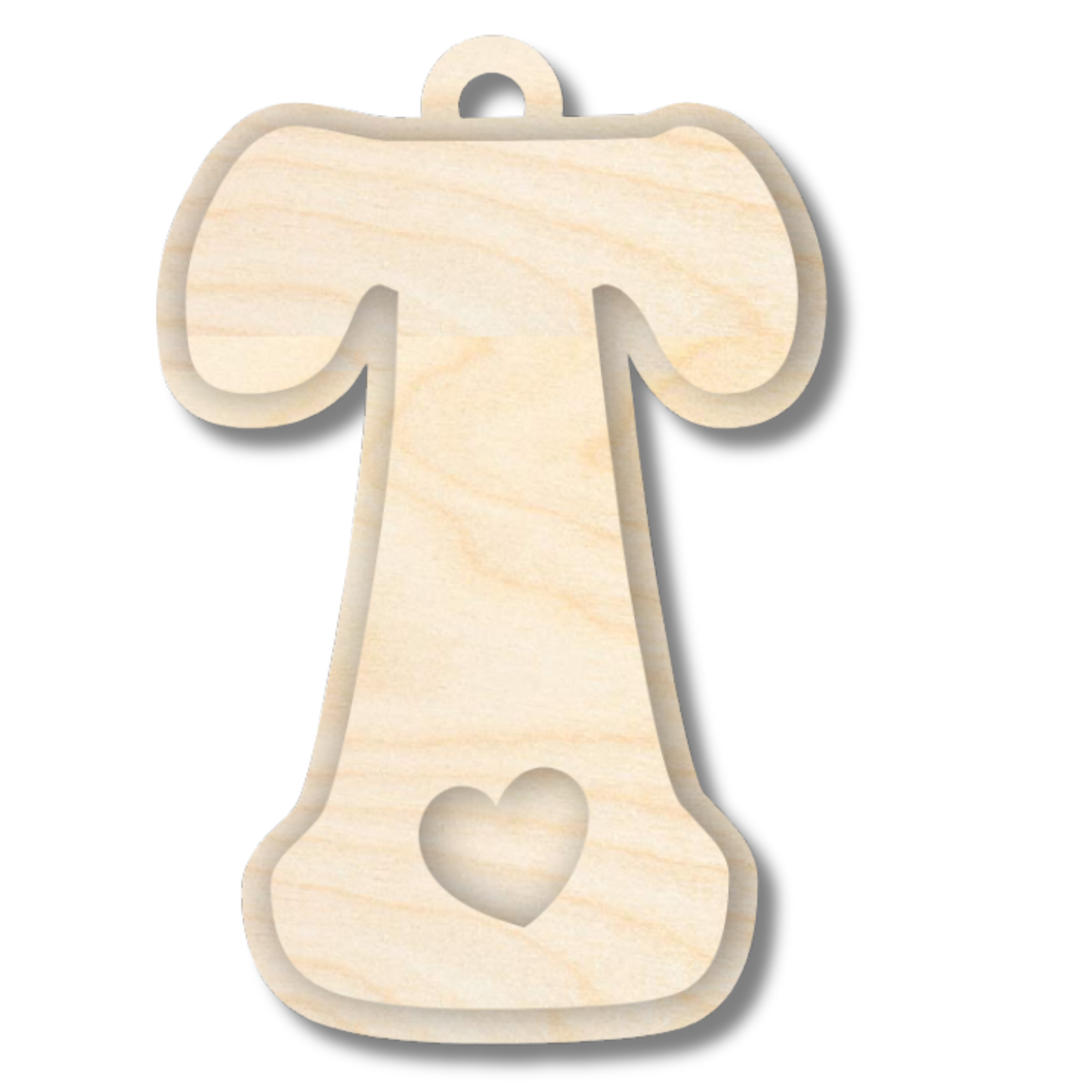 Unfinished Wood Layered Letter Valentines Tags | A-Z | 2 Piece | 6" Tall | 1/8" Wood | Wood Craft DIY