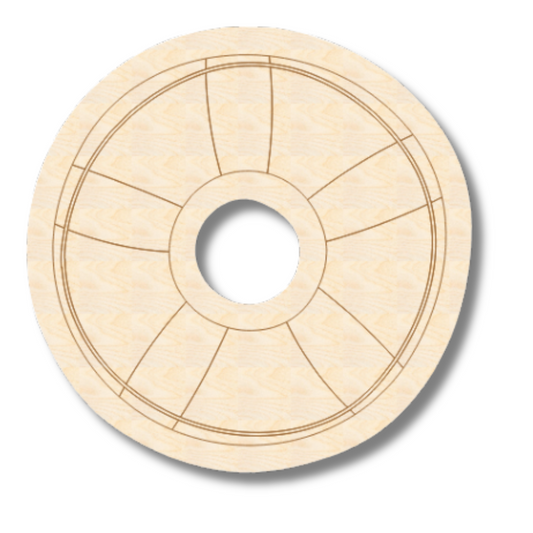 Unfinished Wood Etched Life Raft Shape | Paint By Line Crafts | up to 30" DIY