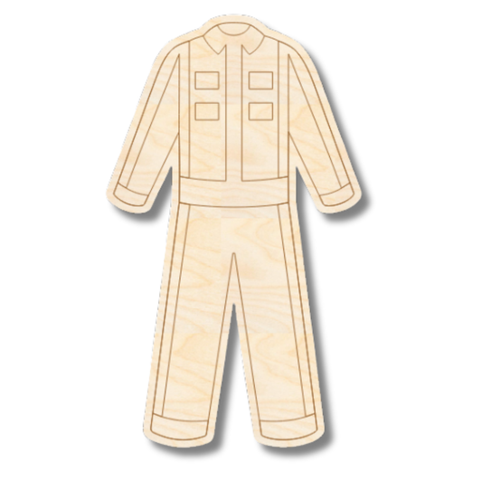 Unfinished Wood Etched Racing Suit Shape | Paint By Line Crafts | up to 30" DIY