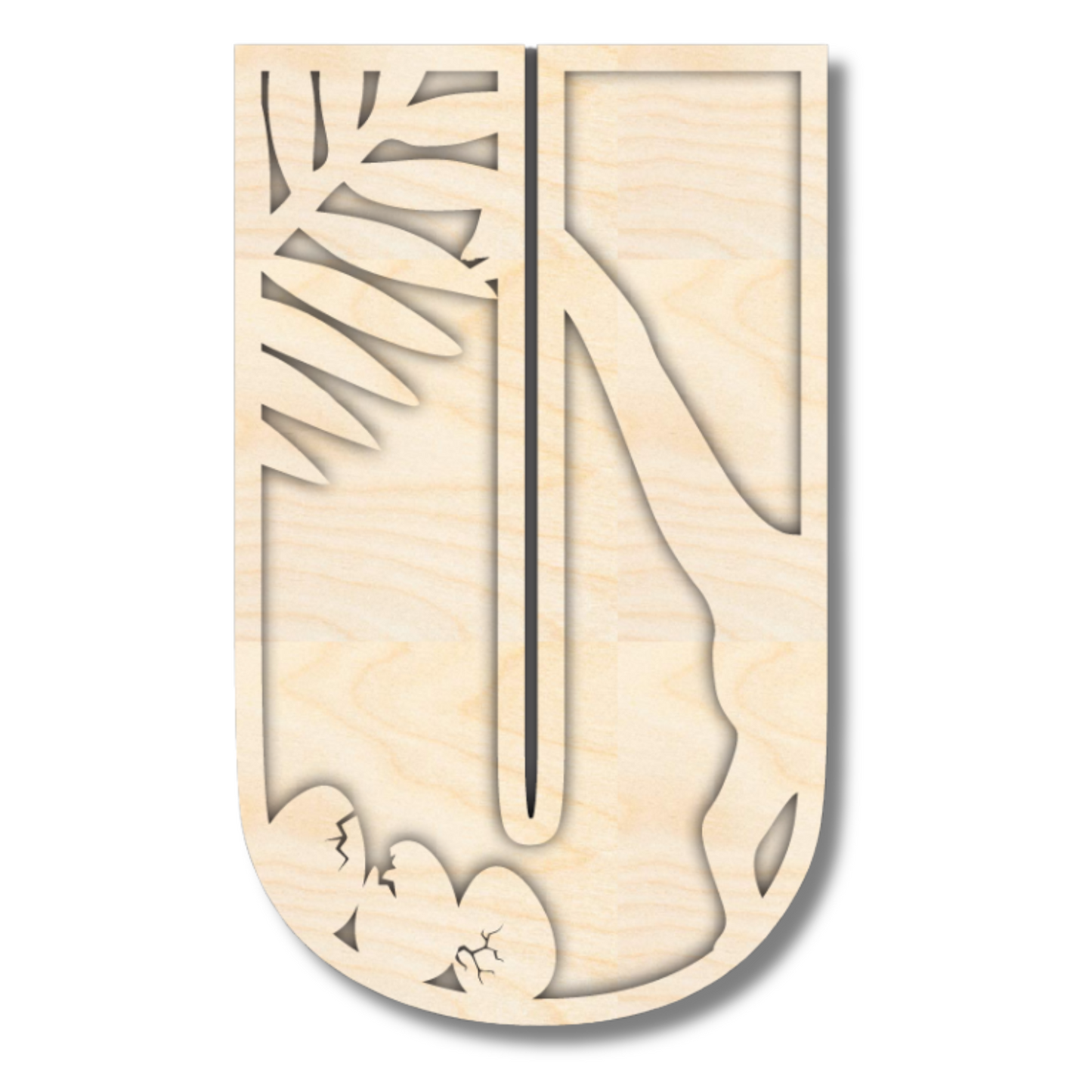 Unfinished Wood Layered Themed Letters | Dinosaur | A-Z | 2 Piece | up to 24"