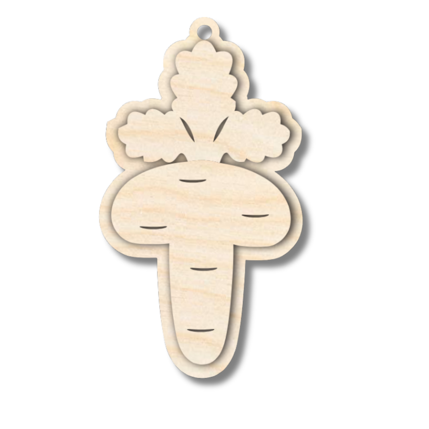 Unfinished Wood Layered Letter Carrot Tags | A-Z | 3 Piece | 6" Tall | 1/8" Wood | Wood Craft DIY