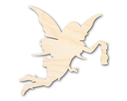 Unfinished Wood Fairy Lantern Silhouette | DIY Mythical Craft Cutout | up to 46" DIY