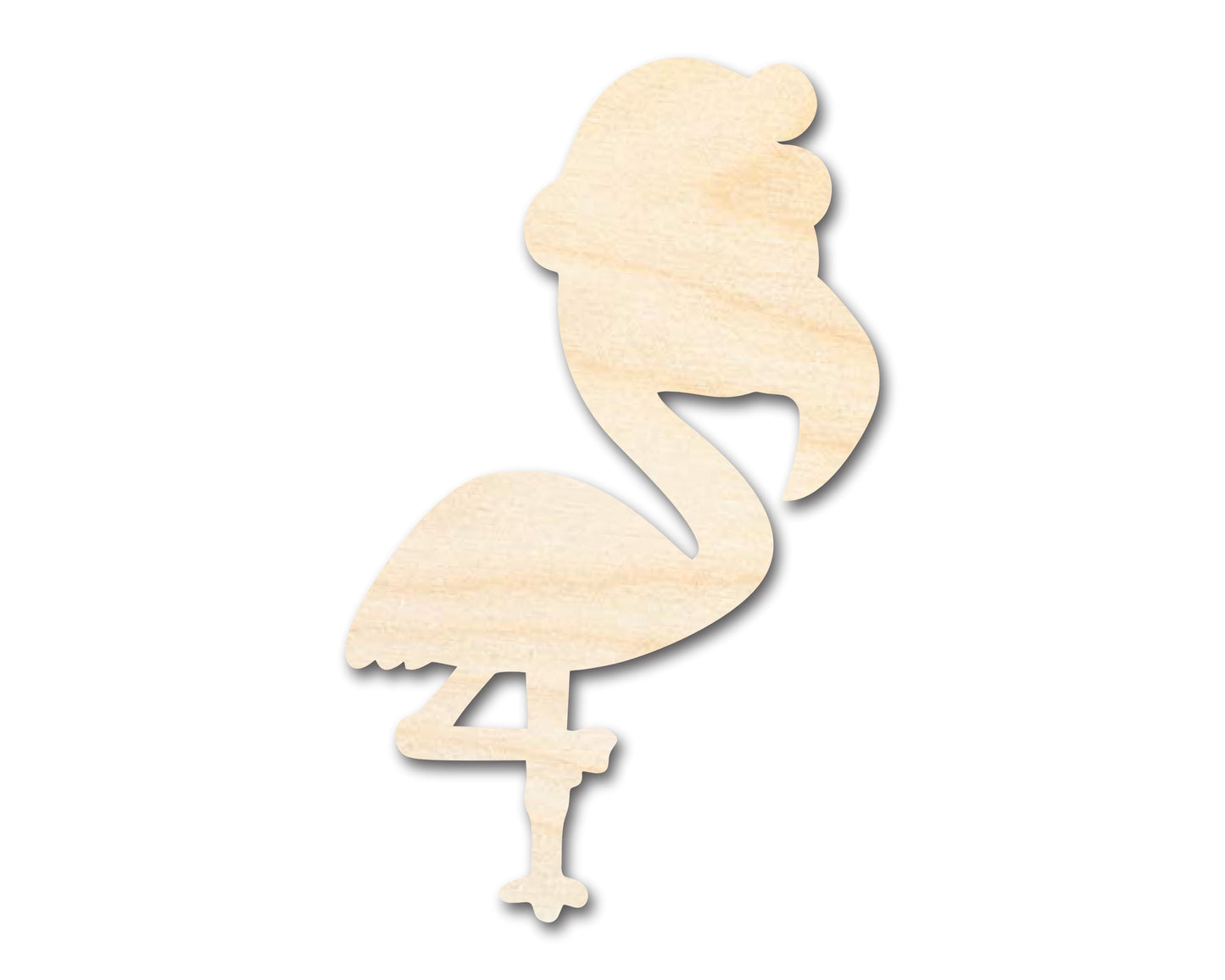 Unfinished Wood Christmas Flamingo Silhouette | DIY Christmas in July Craft Cutout | up to 46" DIY