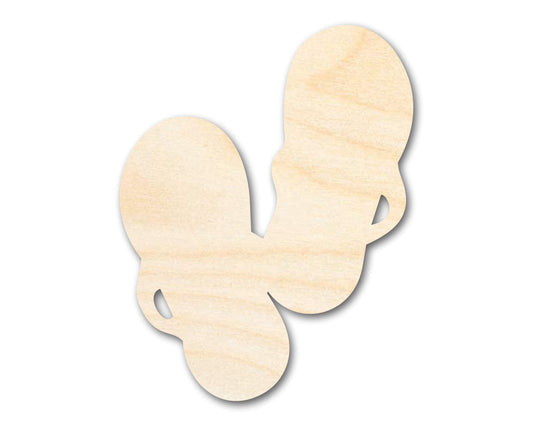 Unfinished Wood Flip Flops Silhouette | DIY Summer Beach Craft Cutout | up to 46" DIY