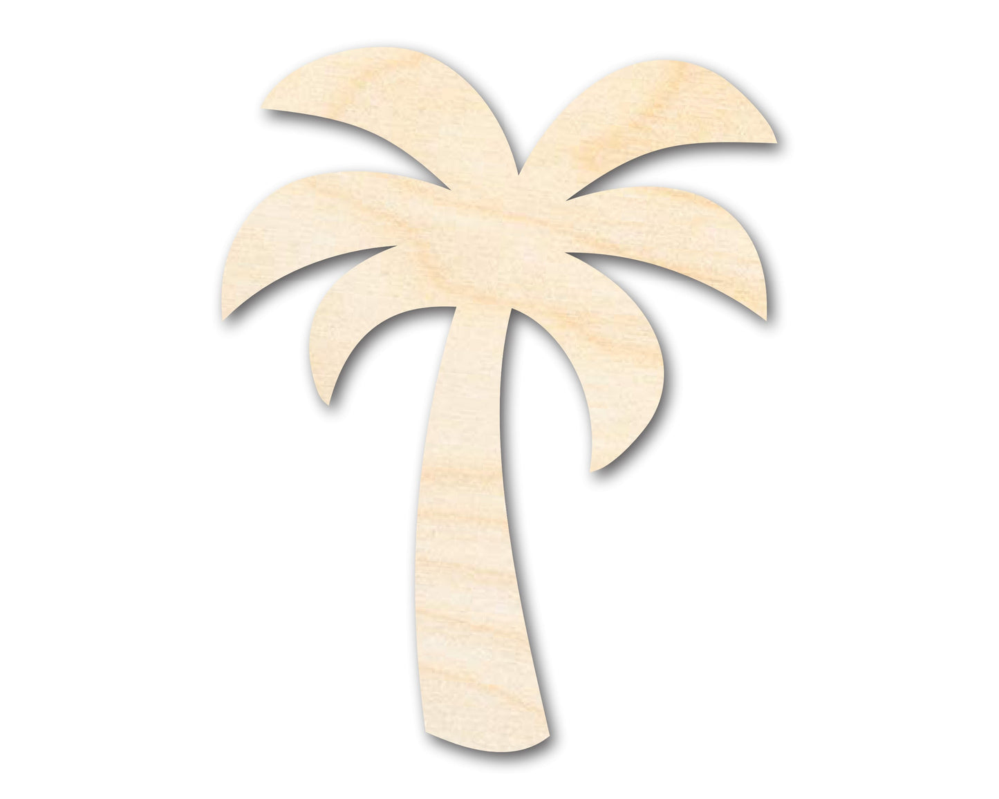 Unfinished Wood Simple Palm Tree Silhouette | DIY Tropical Beach Craft Cutout | up to 46" DIY