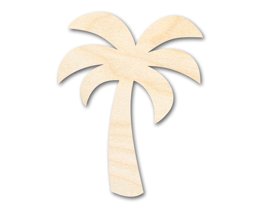 Unfinished Wood Simple Palm Tree Silhouette | DIY Tropical Beach Craft Cutout | up to 46" DIY