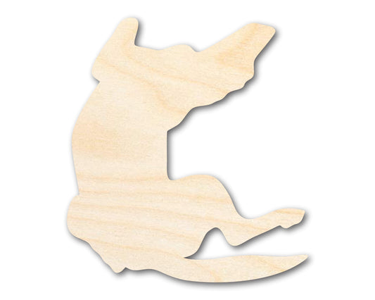 Unfinished Wood Belly Rubs Dog Silhouette | DIY Dog Craft Cutout | up to 46" DIY