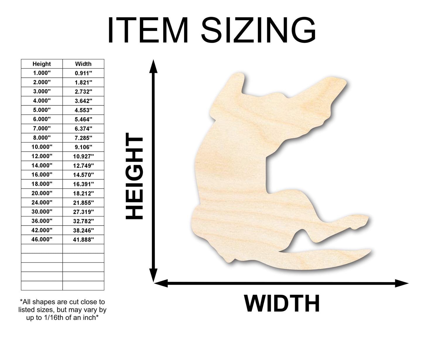 Unfinished Wood Belly Rubs Dog Silhouette | DIY Dog Craft Cutout | up to 46" DIY