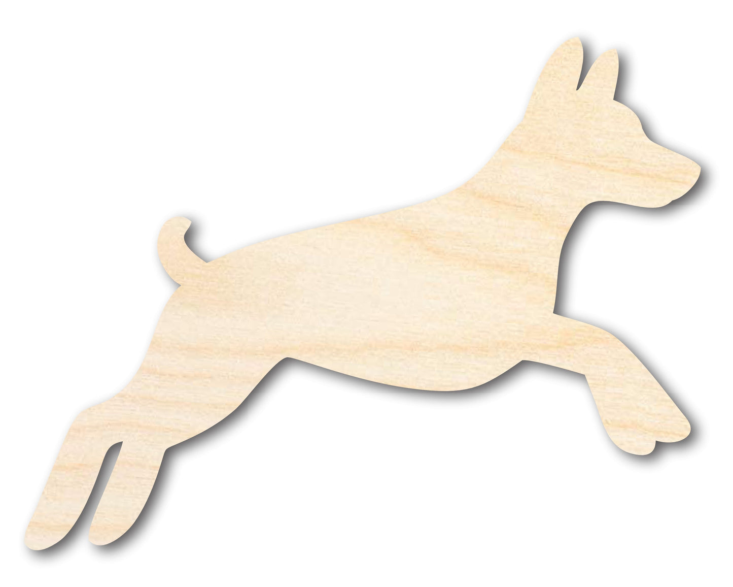 Unfinished Wood Jumping Agility Dog Silhouette | DIY Dog Craft Cutout | up to 46" DIY