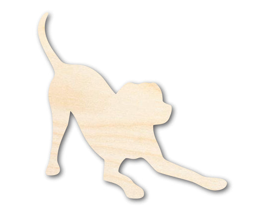Unfinished Wood Play Bow Dog Silhouette | DIY Dog Craft Cutout | up to 46" DIY