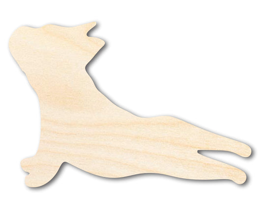 Unfinished Wood Stretching Dog Silhouette | DIY Dog Craft Cutout | up to 46" DIY