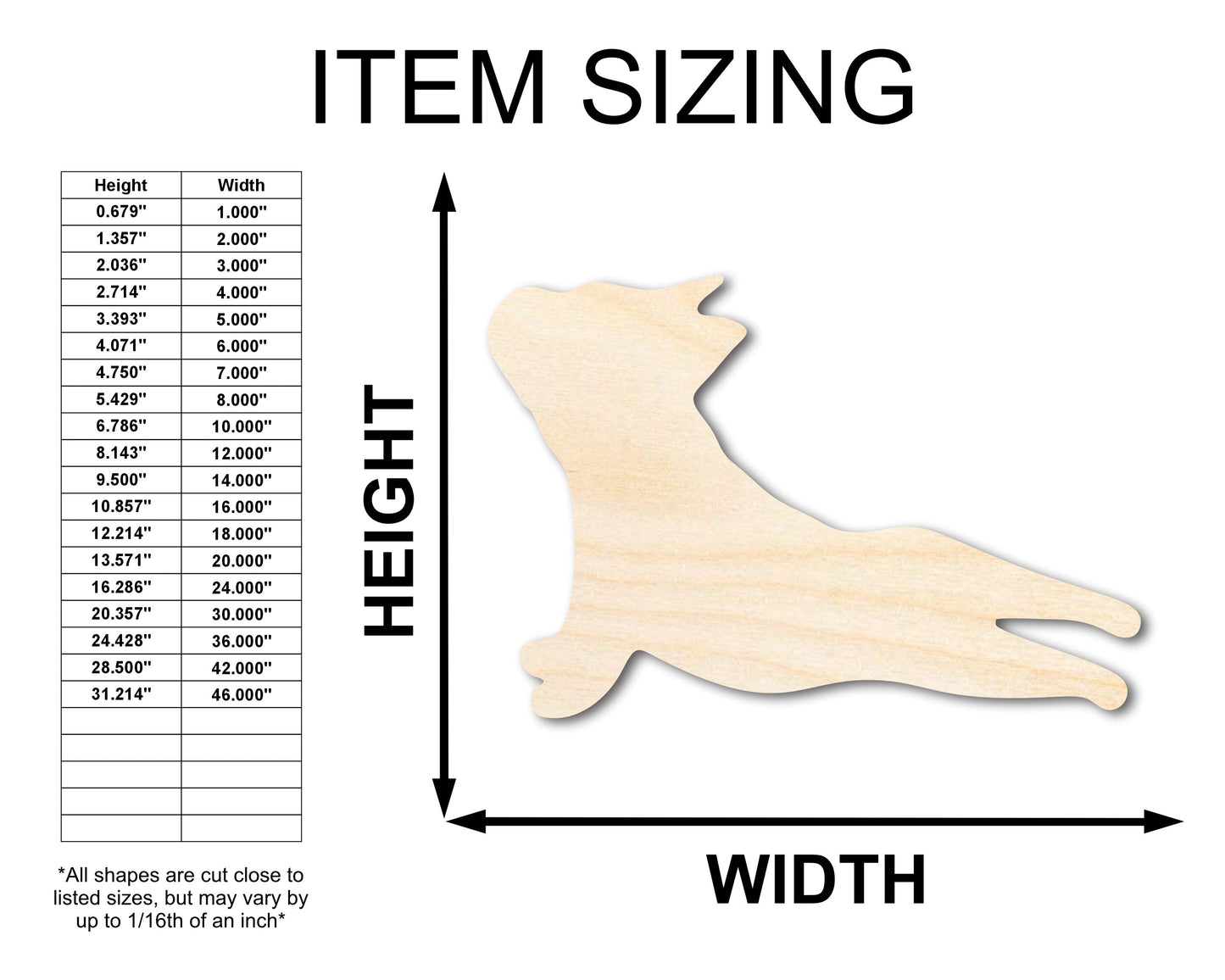 Unfinished Wood Stretching Dog Silhouette | DIY Dog Craft Cutout | up to 46" DIY