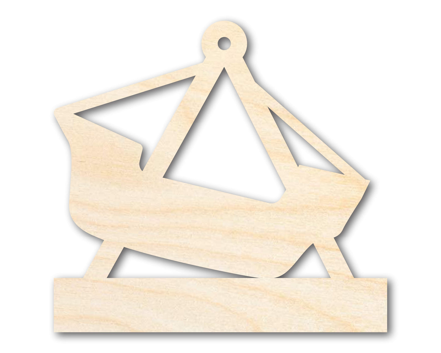 Unfinished Wood Pirate Ship Ride Shape | Amusement Park | Craft Cutout | up to 46" DIY