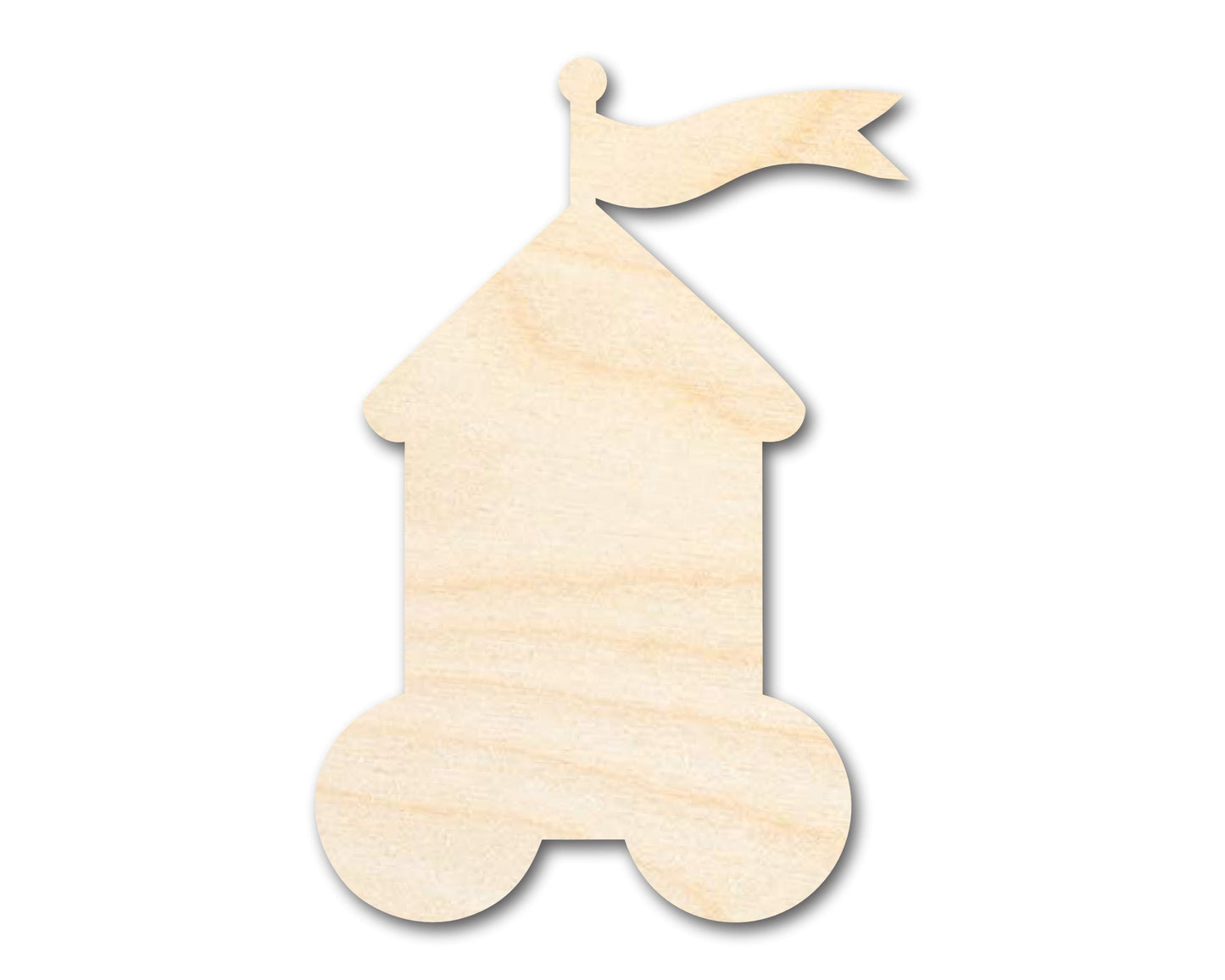 Unfinished Wood Ticket Booth Shape | Amusement Park | Circus | Craft Cutout | up to 46" DIY