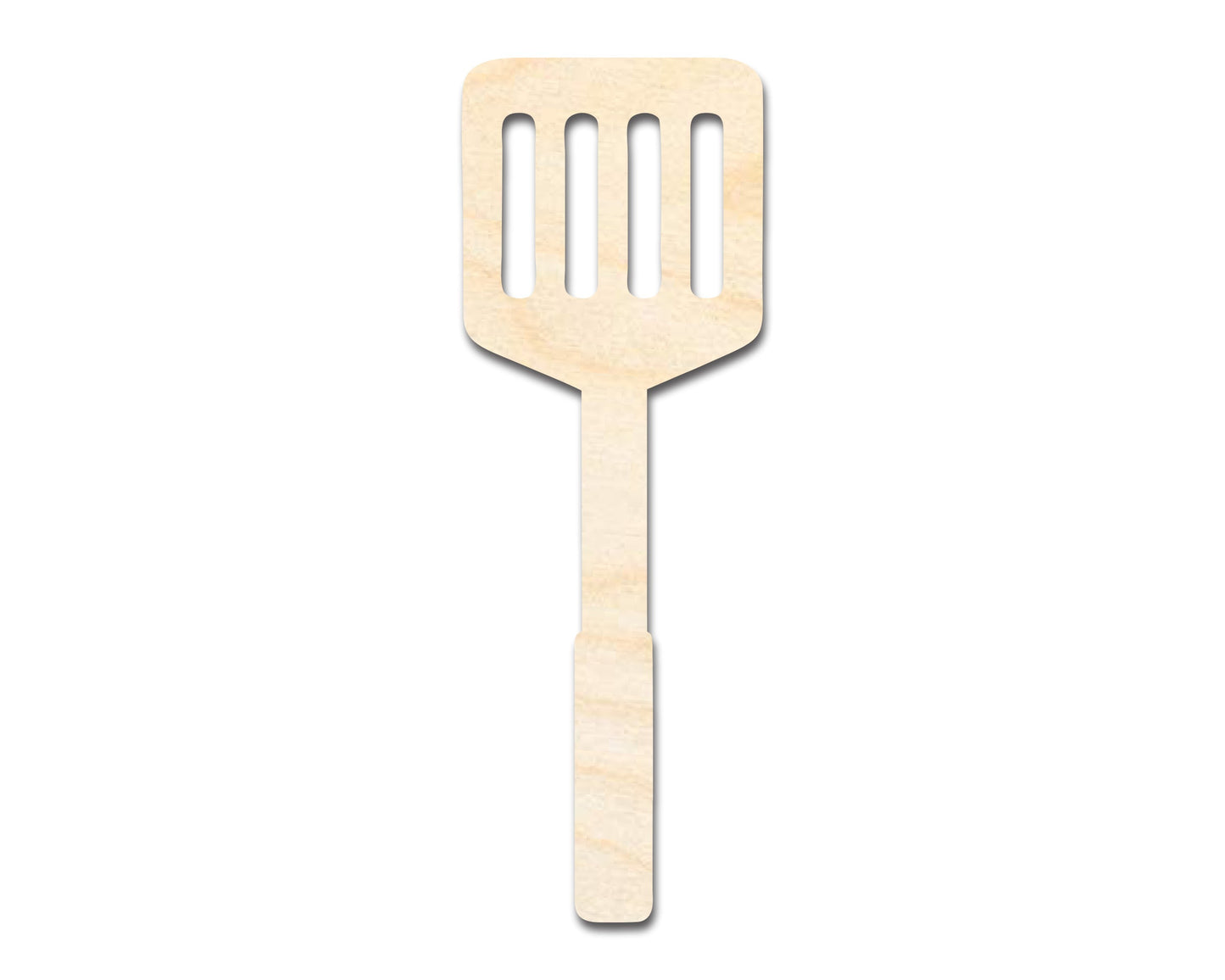 Unfinished Wood BBQ Slotted Turner Shape | Craft Cutout | up to 46" DIY