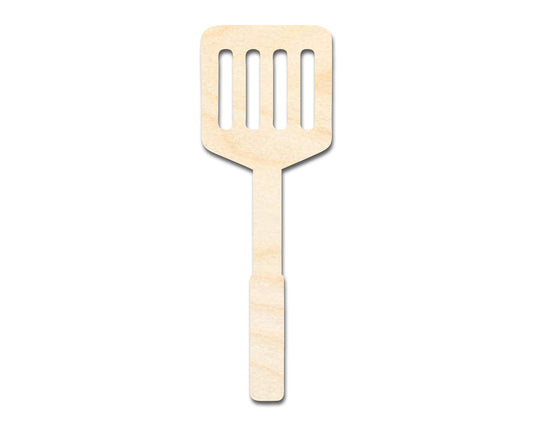 Unfinished Wood BBQ Slotted Turner Shape | Craft Cutout | up to 46" DIY