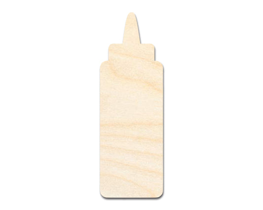 Unfinished Wood Condiment Bottle Shape | Craft Cutout | up to 46" DIY