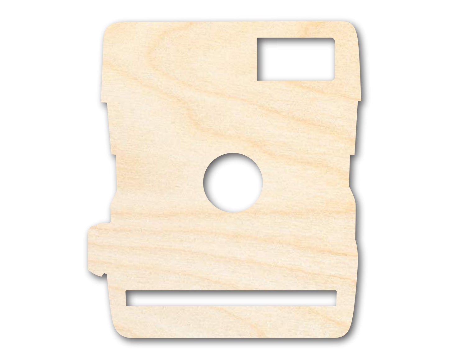 Unfinished Wood Vintage Camera Shape | Craft Cutout | up to 46" DIY