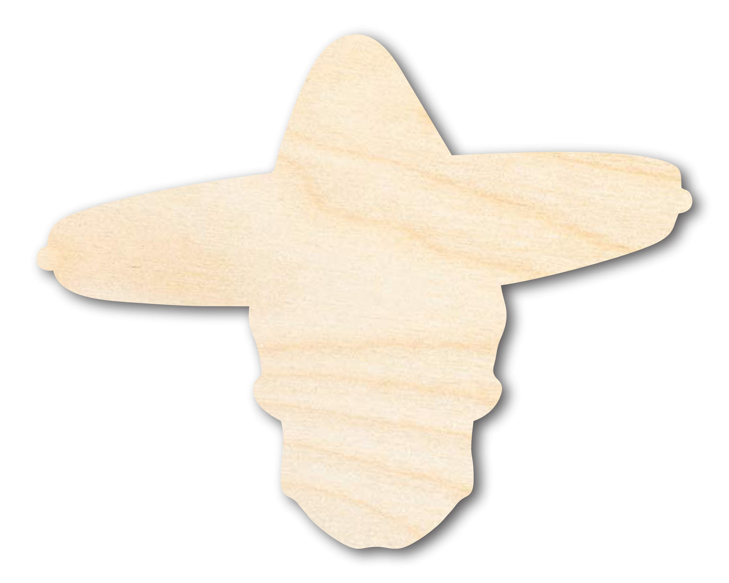 Unfinished Wood Sombrero Skull Shape | DIY Day of the Dead Craft Cutout | up to 46" DIY