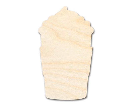 Unfinished Whipped Latte Shape | Craft Cutout | up to 46" DIY