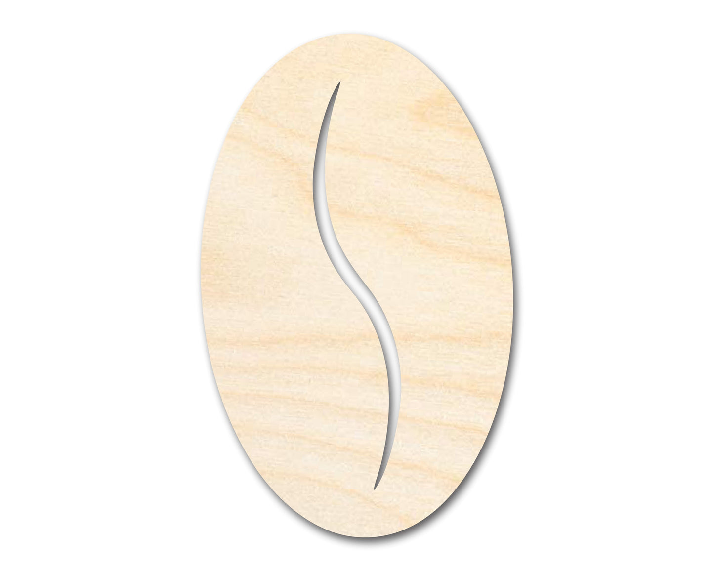 Unfinished Coffee Bean Shape | Craft Cutout | up to 46" DIY