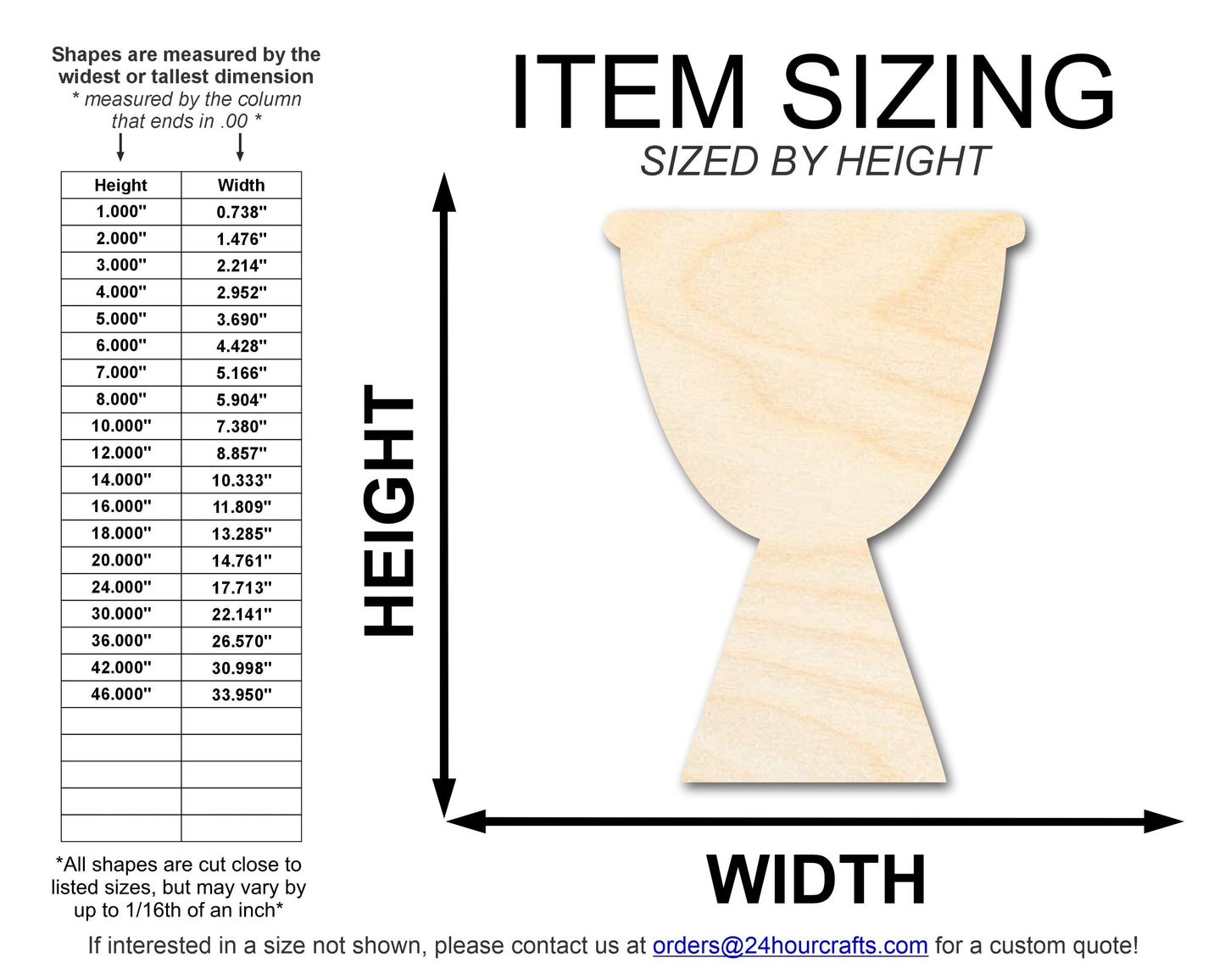 Unfinished Wood Unity Cup Silhouette | DIY Kwanzaa Craft Cutout | up to 46" DIY