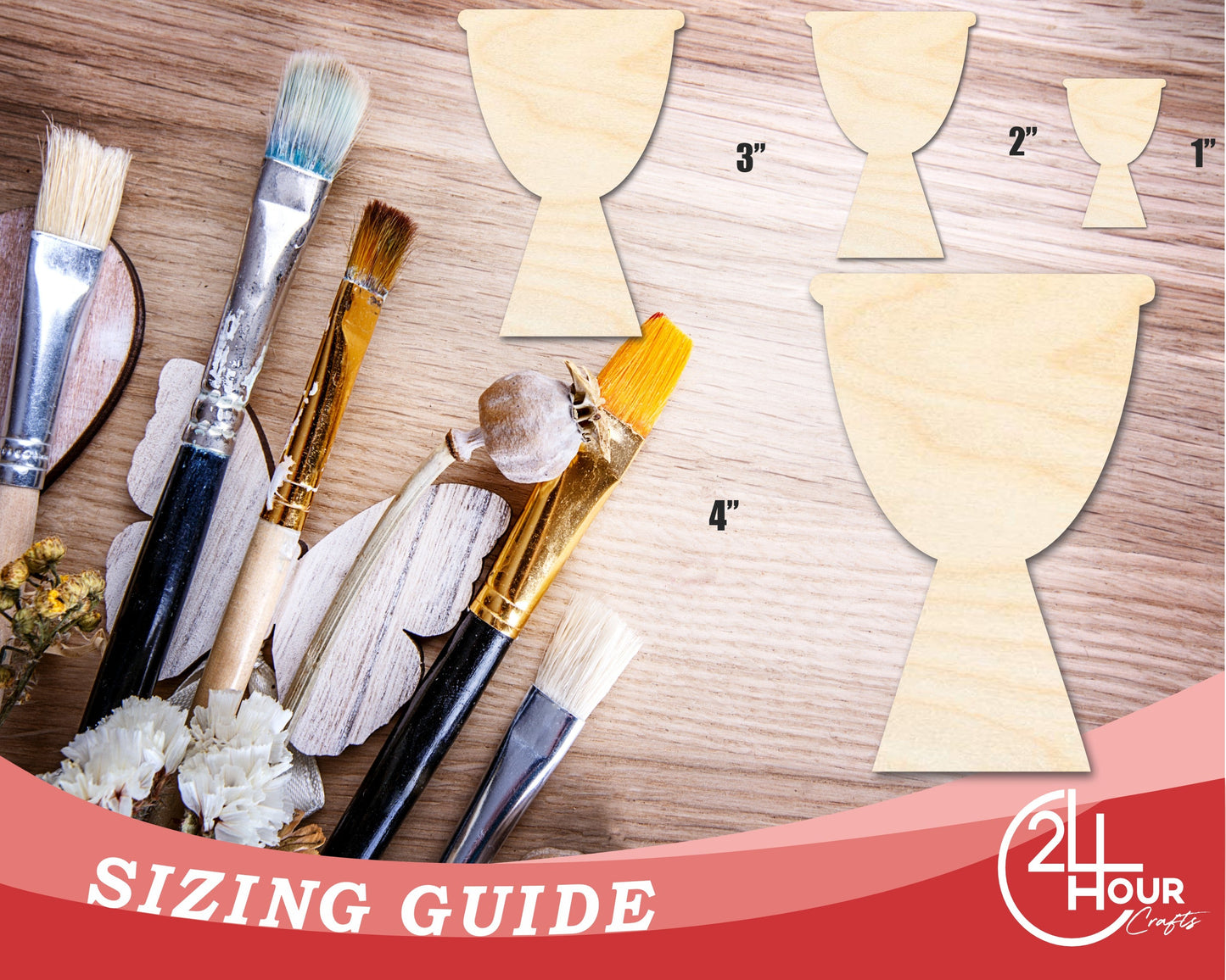 Unfinished Wood Unity Cup Silhouette | DIY Kwanzaa Craft Cutout | up to 46" DIY