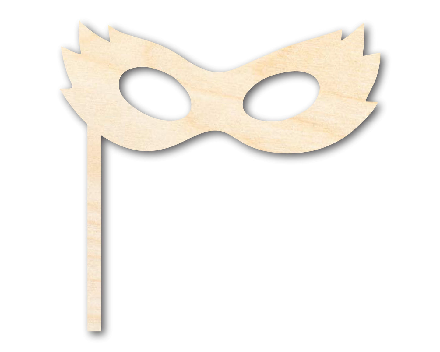 Unfinished Wood Stick Mask Shape | Mardi Gras | DIY Craft Cutout | up to 46" DIY