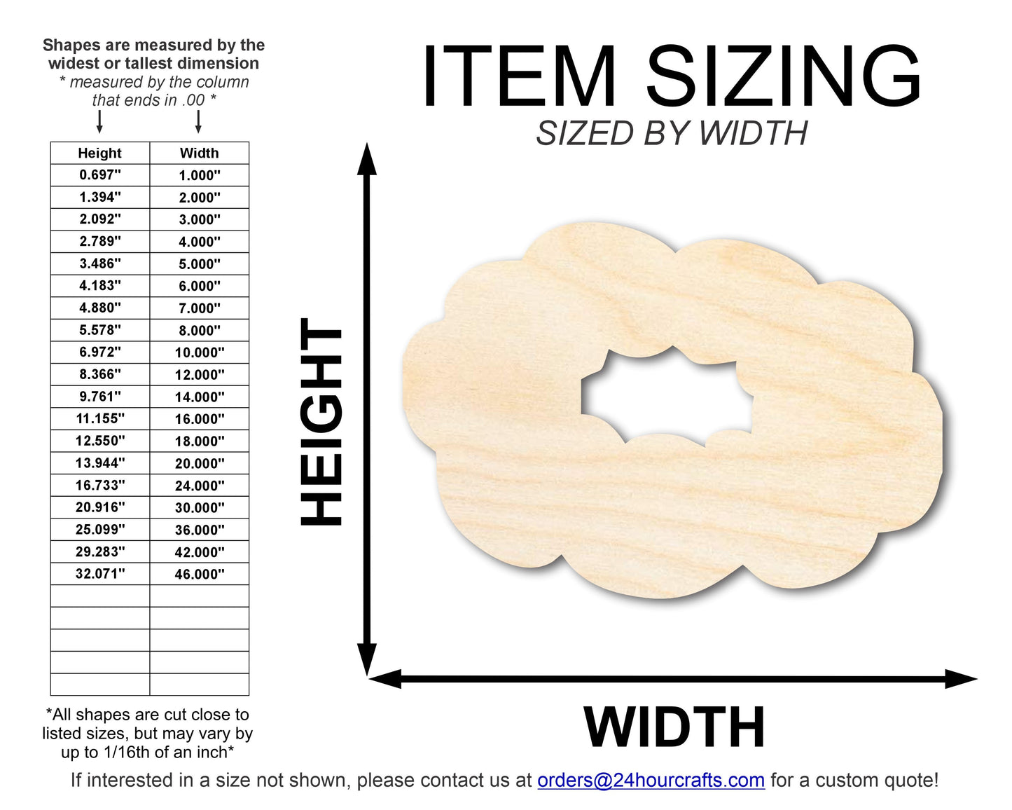 Unfinished Wood King Cake Silhouette | Mardi Gras | DIY Craft Cutout | up to 46" DIY