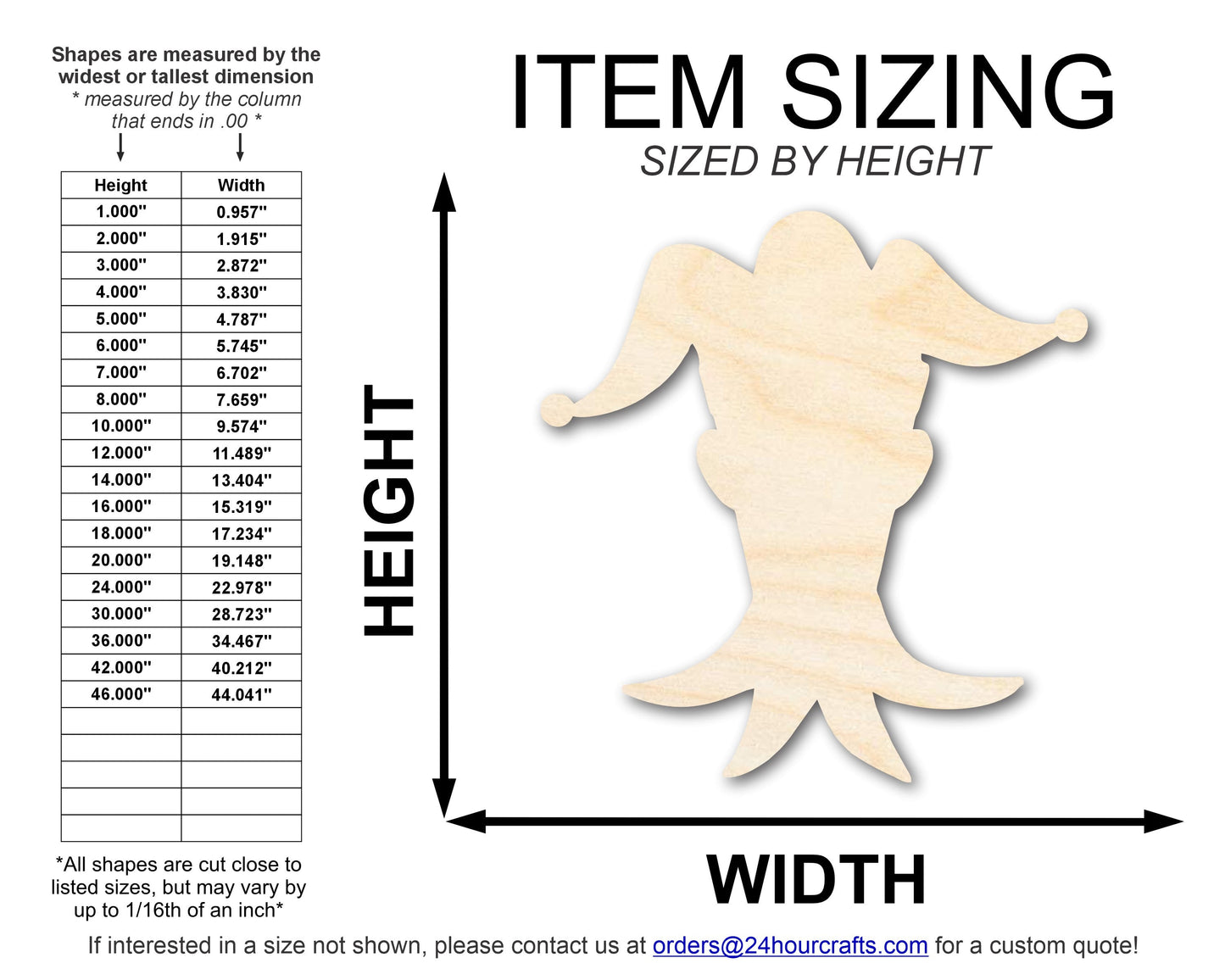 Unfinished Wood Jester Head Silhouette | Mardi Gras | DIY Craft Cutout | up to 46" DIY