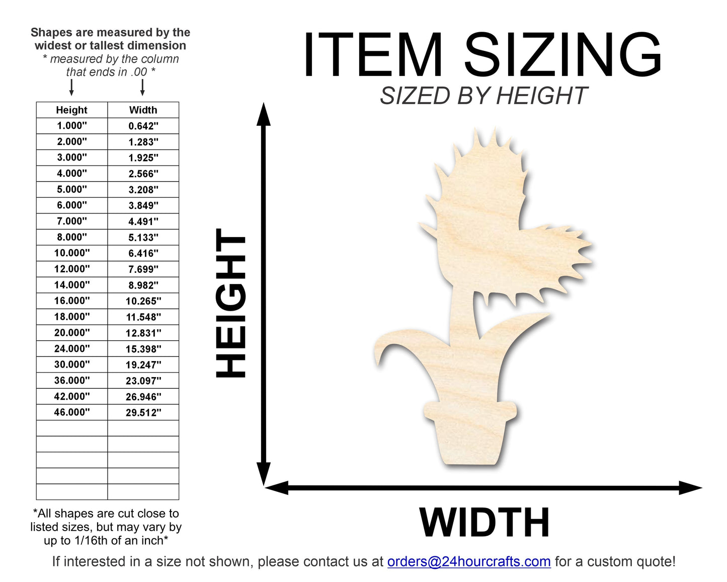 Unfinished Venus Fly Trap Shape | DIY Craft Cutout | up to 46" DIY