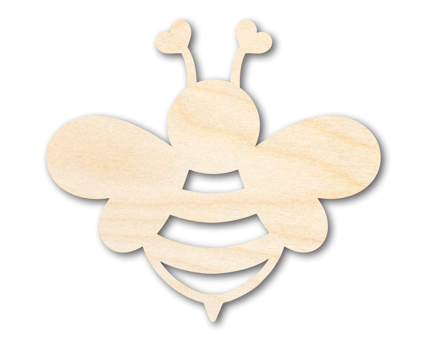 Unfinished Heart Bee Shape | DIY Craft Cutout | up to 46" DIY