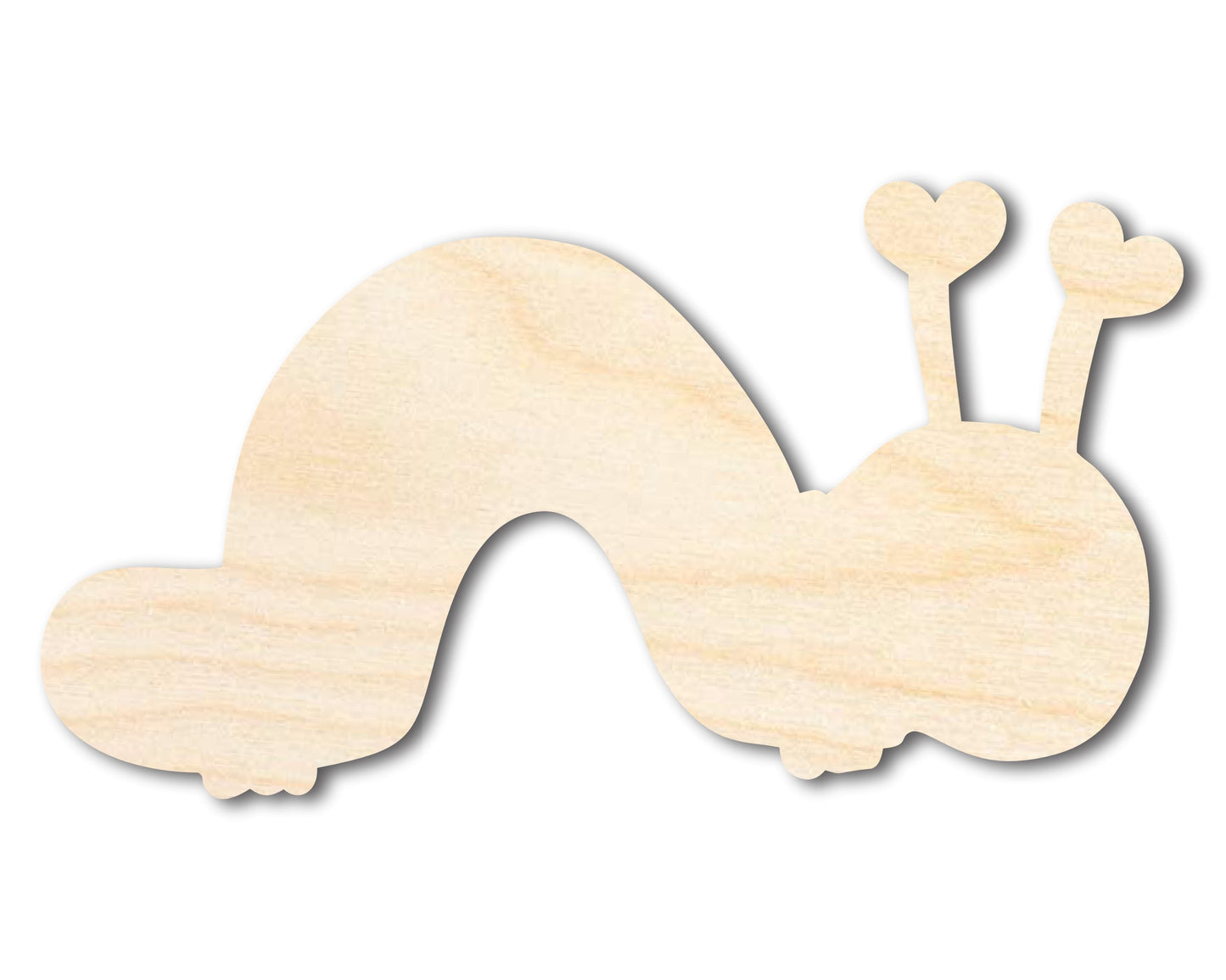 Unfinished Heart Caterpillar Shape | DIY Craft Cutout | up to 46" DIY