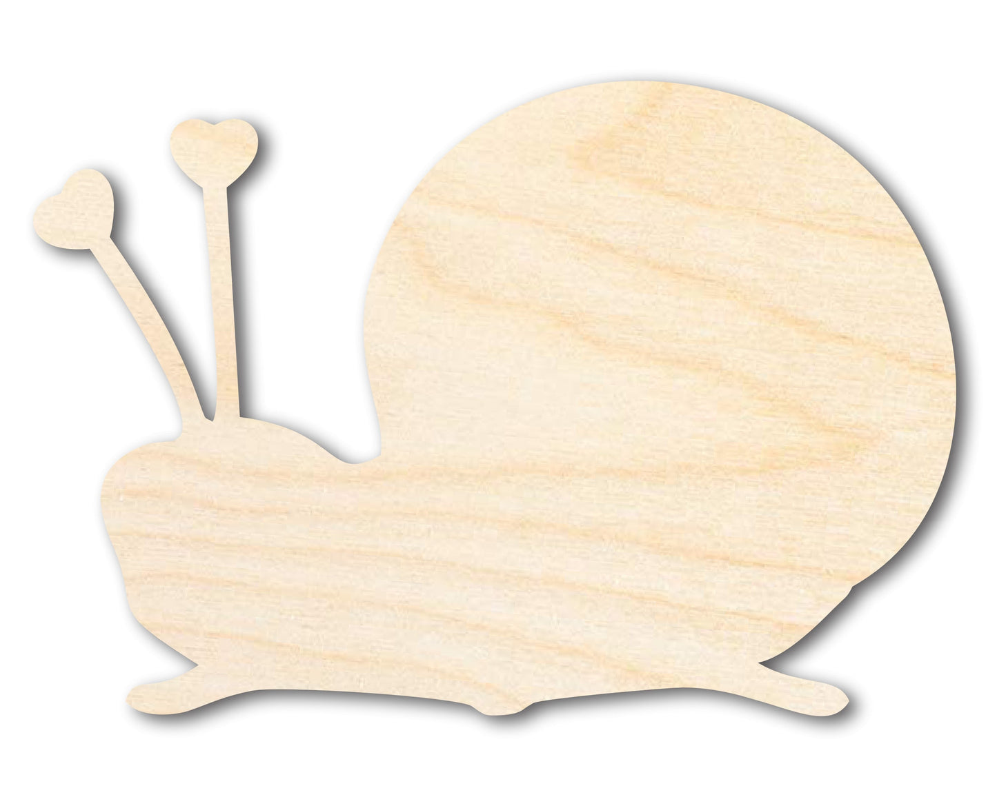 Unfinished Heart Snail Shape | DIY Craft Cutout | up to 46" DIY