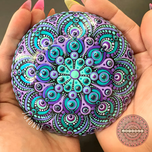 Regular Painted Mandala Stone