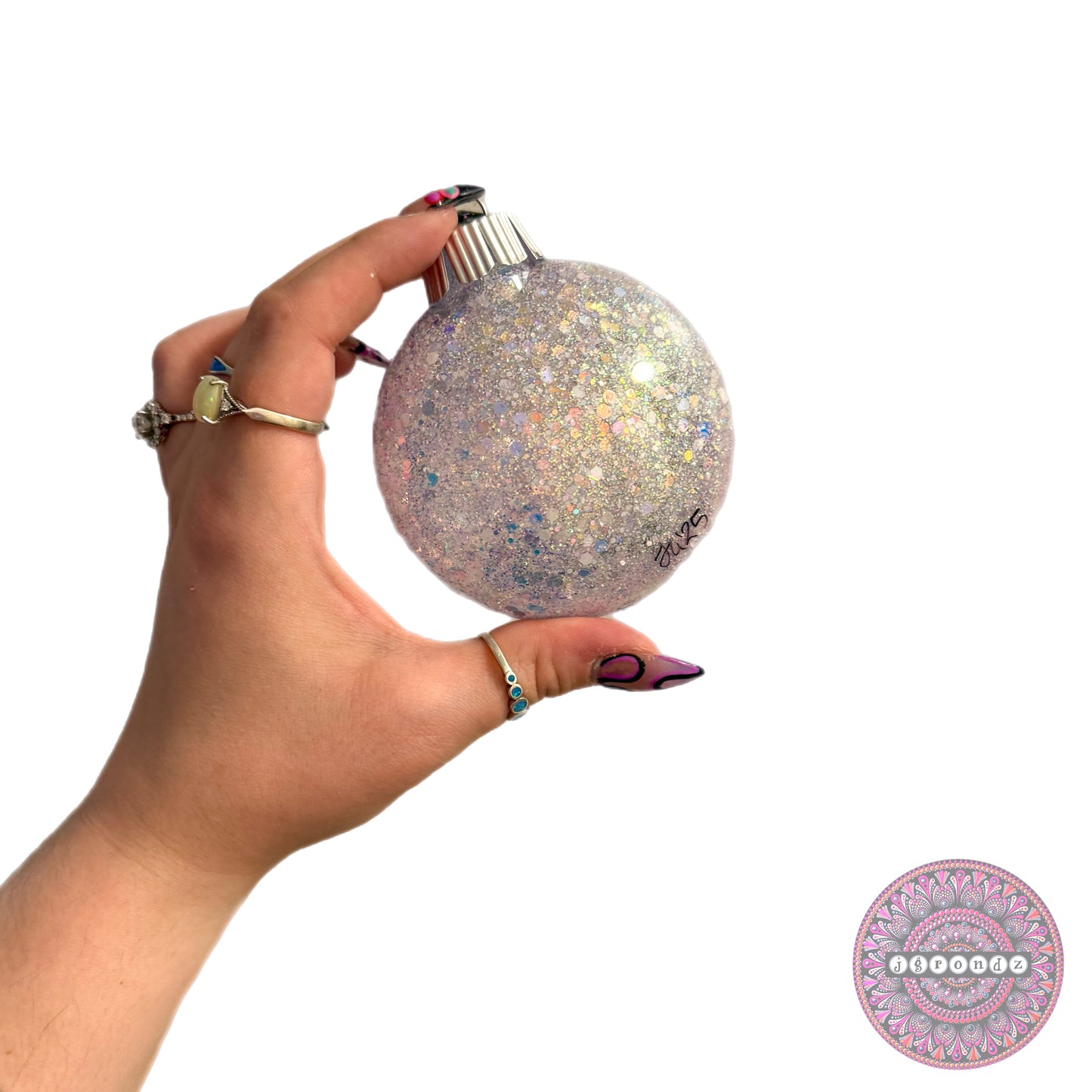3” Mandala Glitter Ornament