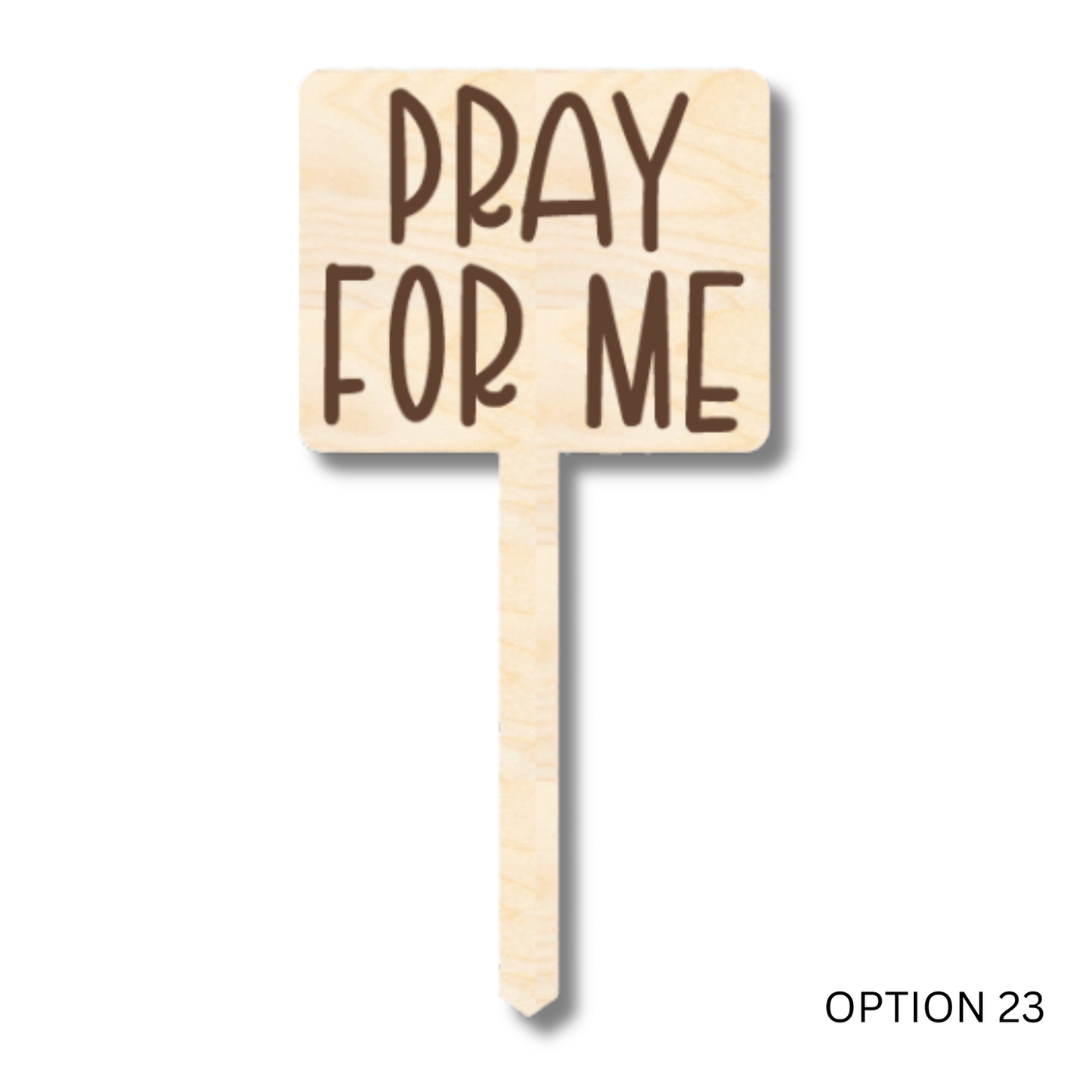 Unfinished Wood Funny Plant Stakes | 24 Options | 5" Tall | 1/8" Wood | Wood Craft Cutout