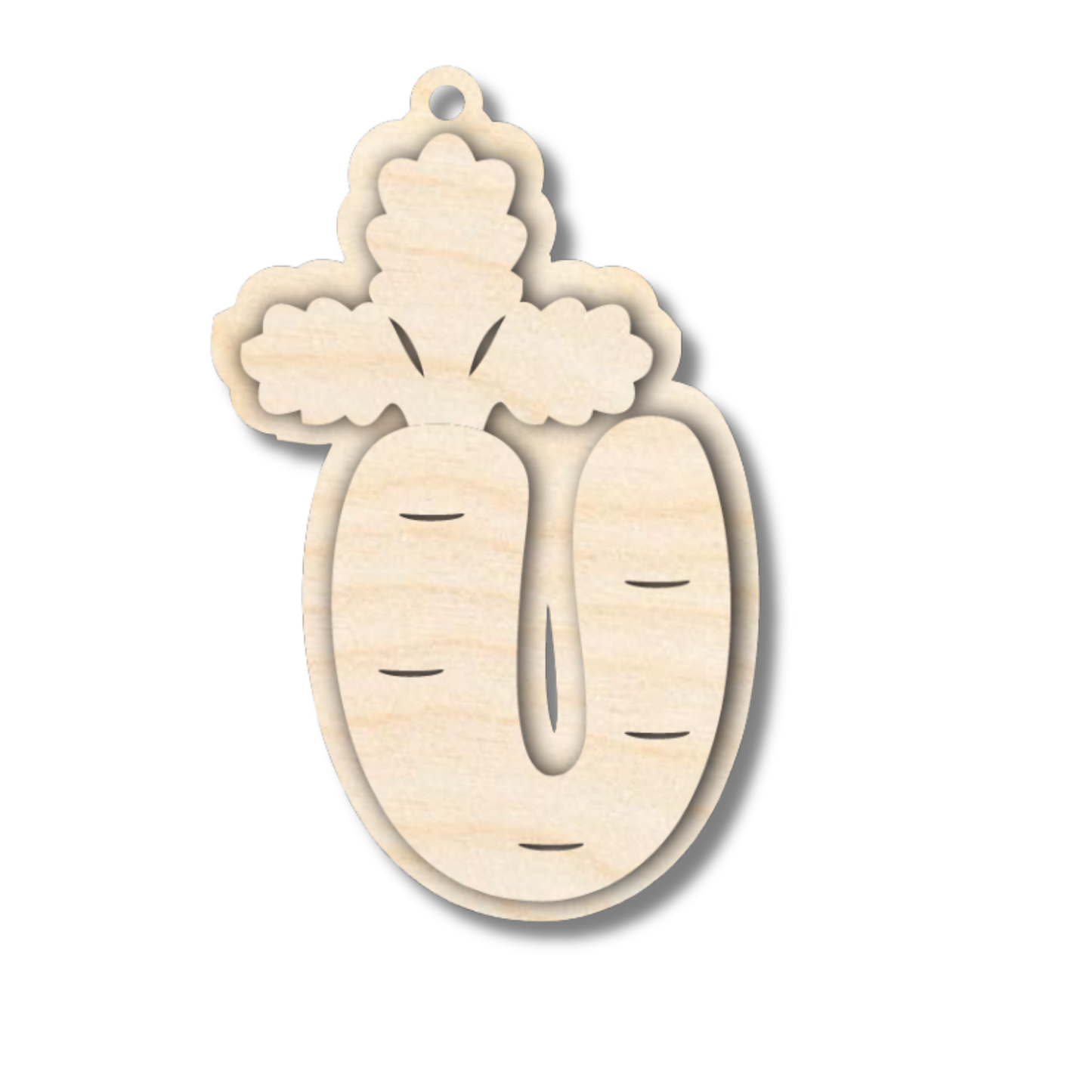 Unfinished Wood Layered Letter Carrot Tags | A-Z | 3 Piece | 6" Tall | 1/8" Wood | Wood Craft DIY