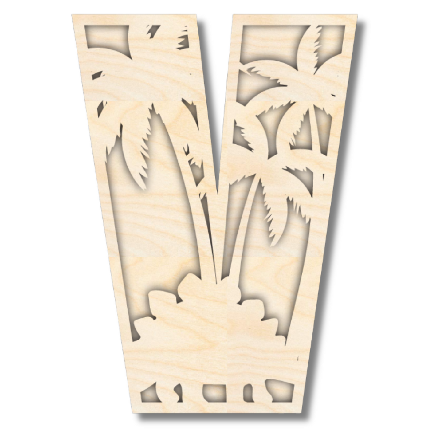 Unfinished Wood Layered Themed Letters | Dinosaur | A-Z | 2 Piece | up to 24"