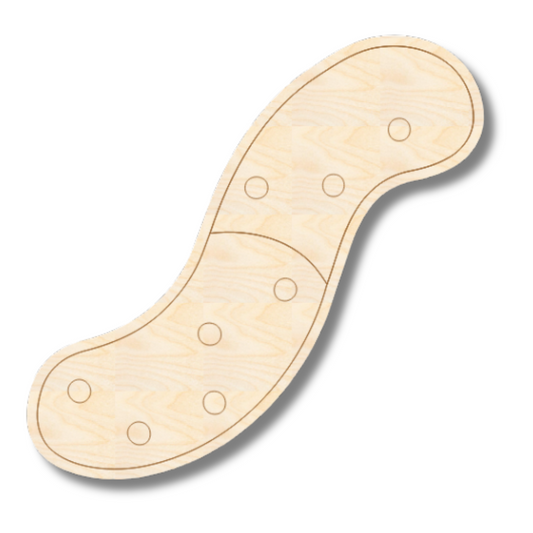 Unfinished Wood Etched Gummy Worm Shape | Paint By Line Crafts | up to 30" DIY