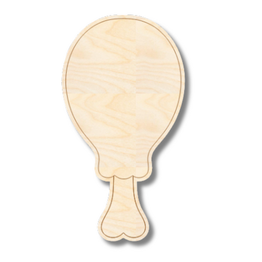 Unfinished Wood Etched Chicken Leg Shape | Paint By Line Crafts | up to 30" DIY