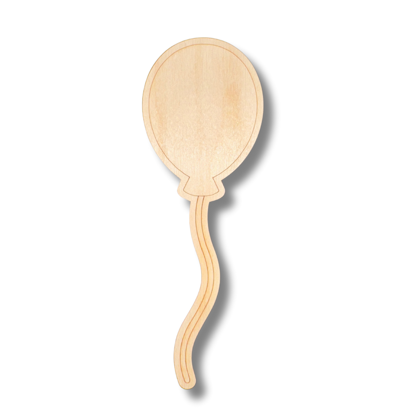 Unfinished Wood Etched Birthday Balloon Shape | Paint By Line Crafts | up to 30" DIY