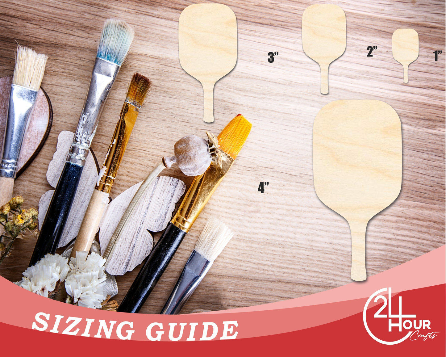 Unfinished Pickleball Paddle Shape | DIY Craft Cutout | up to 46" DIY