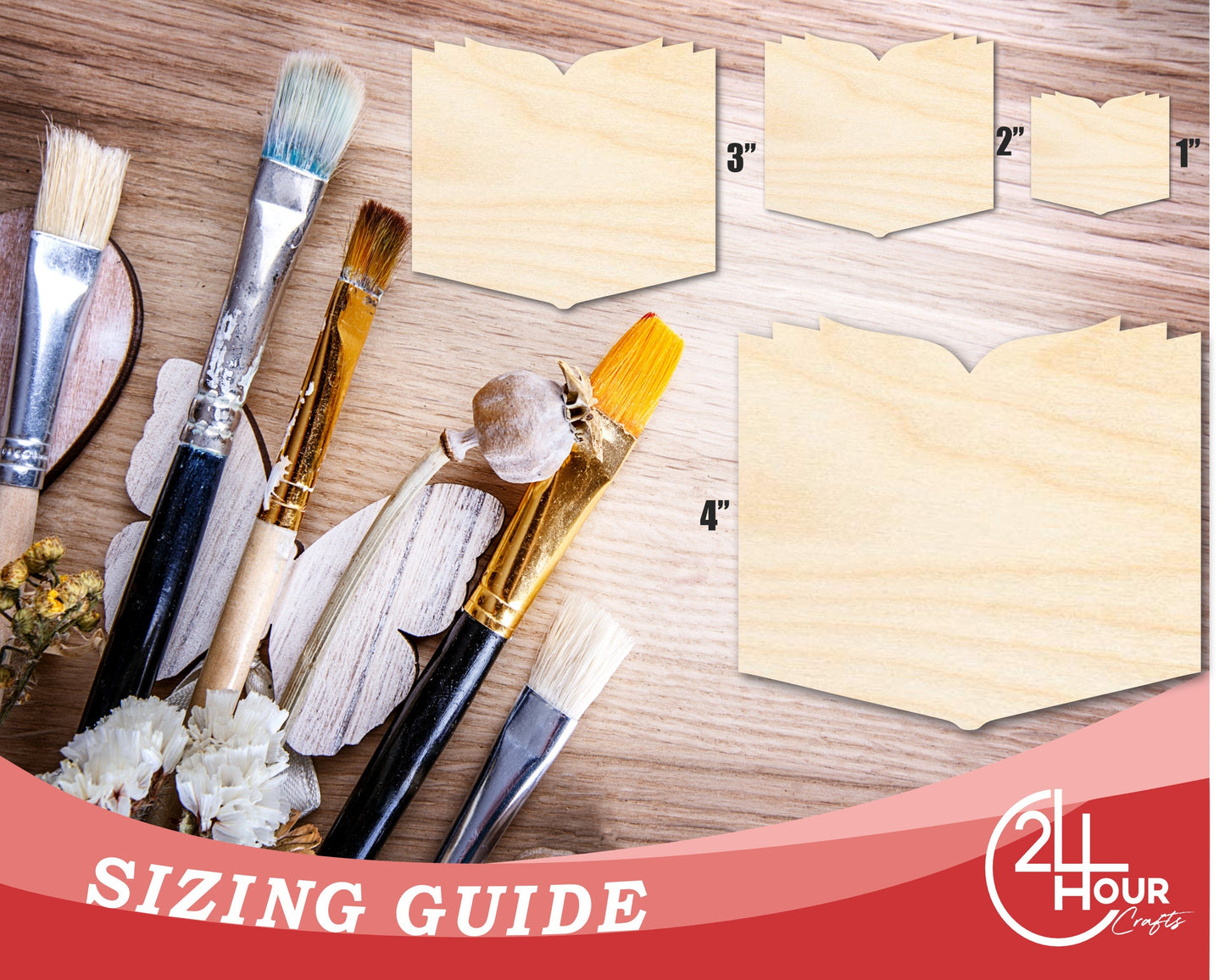 Unfinished Storybook Wood Cutout Shape | DIY Craft Cutout | up to 46" DIY