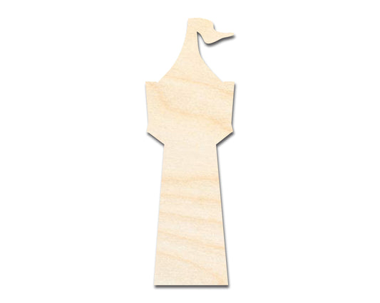 Unfinished Fairytale Tower Wood Cutout Shape | DIY Craft Cutout | up to 46" DIY