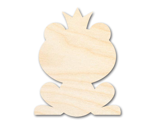 Unfinished Frog Prince Wood Cutout Shape | DIY Craft Cutout | up to 46" DIY