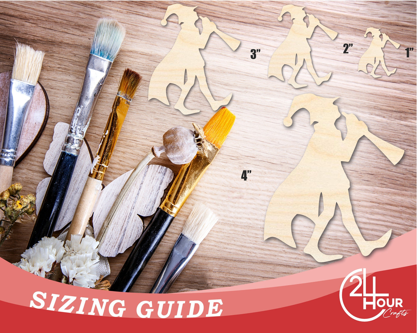 Unfinished Piper Wood Cutout Shape | DIY Craft Cutout | up to 46" DIY