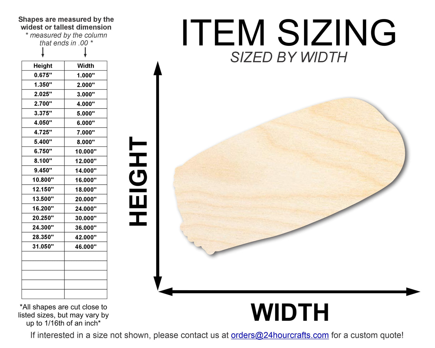 Unfinished Burrito Shape | DIY Craft Cutout | up to 46" DIY