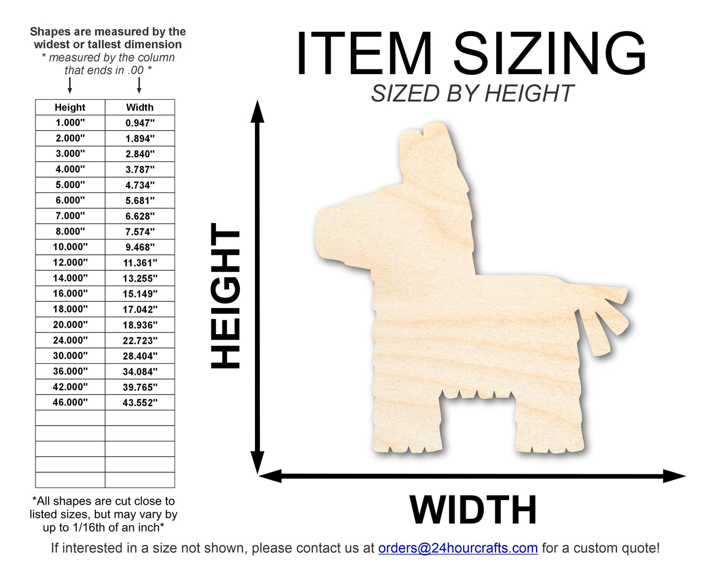 Unfinished Pinata Shape | DIY Craft Cutout | up to 46" DIY